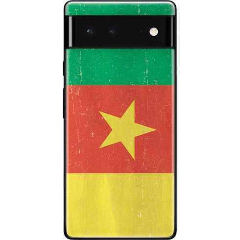 Cameroon Flag Distressed Google Pixel 6 Skin